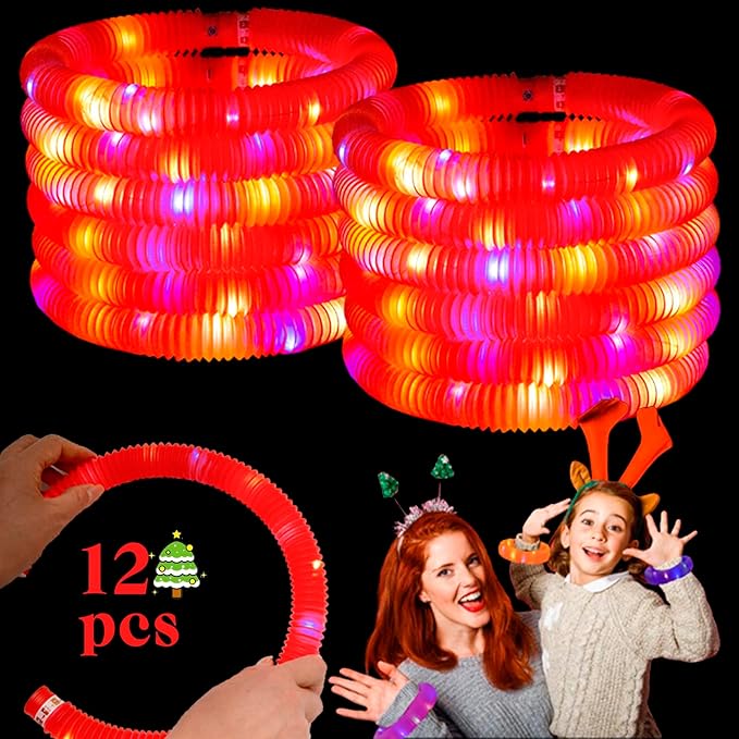 Red 12 Pack Light Up Party Favors Supplies, Bulk Glow Sticks Bracelet, Necklace by Unknown