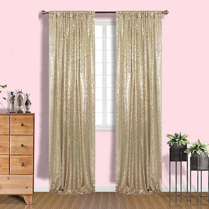 Champagne Sequin Backdrop 4 Panels 2FTx8FT - Image 7