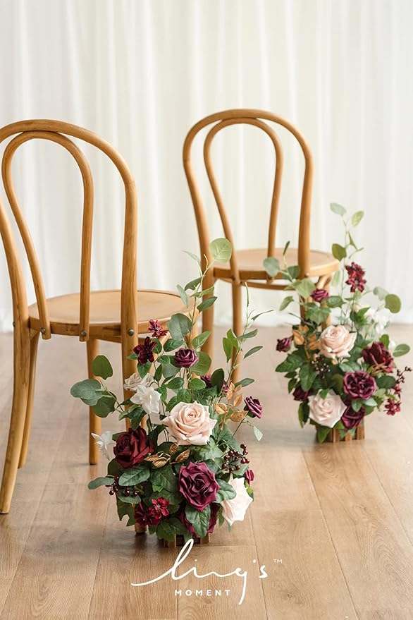 Ling's moment 17.5" Tall Standing Artificial Flowers Arrangements 4 pcs Fall - Image 5