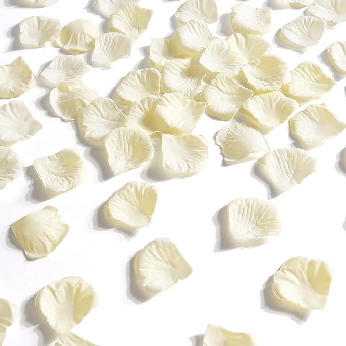 1000 Pcs Beige Rose Petals Artificial Silk Flower Petals Romantic Decorations - Image 8