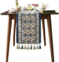 Chinoiserie Small Blue Stripe Cloth Runner by bilingaier