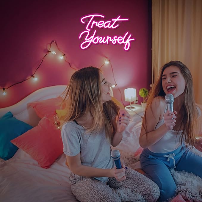Wanxing Treat Yourself Neon Signs Pink Led Sign - Image 6