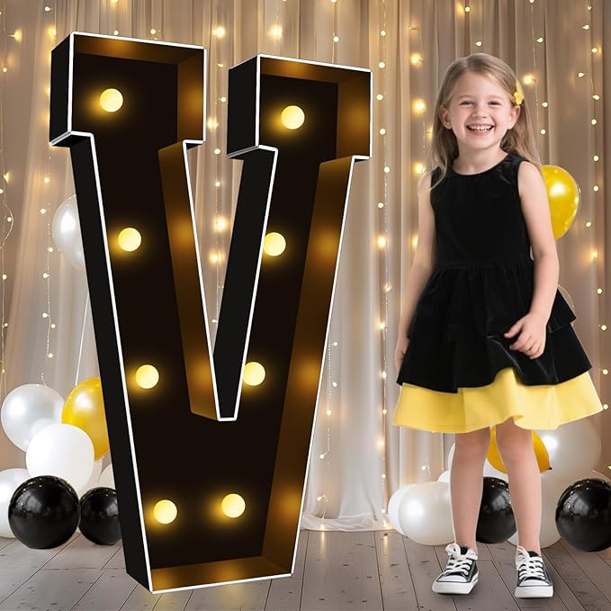 Pooqla 3FT Marquee Light Up Letters, Giant Mosaic Letter by Pooqla