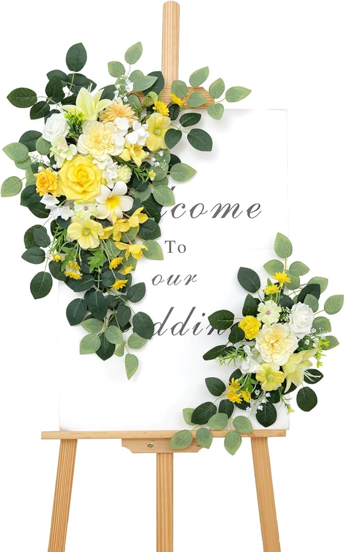 Pack of 2 Faux Flowers, Wedding Arch Flowers, Wisteria Hanging Flowers by BMQDSM