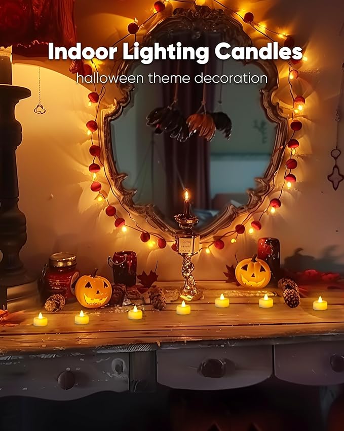 Amagic 12 Pack Timer Tea Lights Candles Battery Operated Candles - Image 6