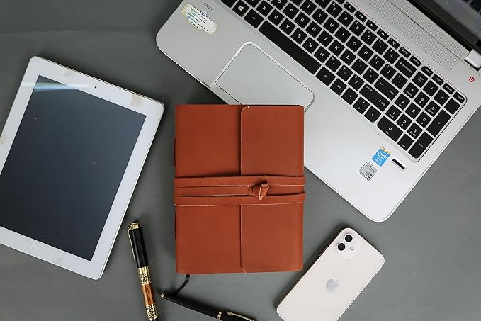 Handmade Leather Journal | Writing Notebook Diary | Bound Daily Notepad - Image 5