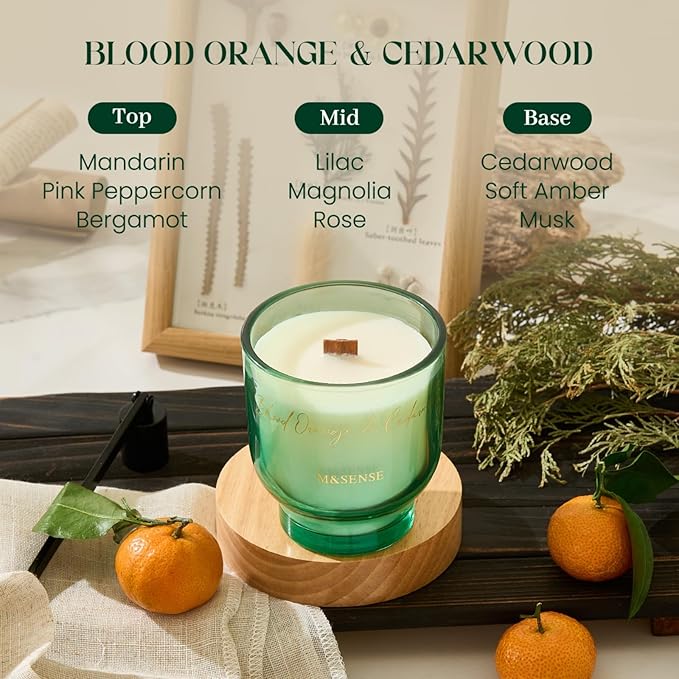 M&SENSE 9.88oz Natural Soy Wax Jar Candle - Image 3