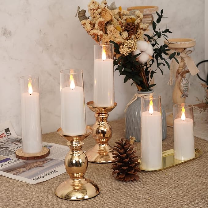 Amagic Pure White Flameless Candles, Battery Operated Candles, Acrylic - Image 4