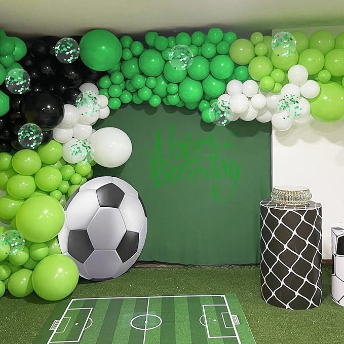 60pcs 12inch Green and Black Balloons - Image 7