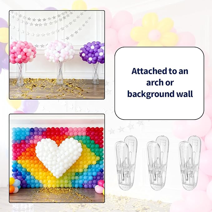 20pcs Balloon Arch Clips, 6x3cm/2.36x1.18 Inch Plastic Spring Garland Clamps - Image 4