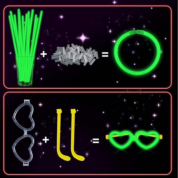 60 Pack 8” Green Glow Sticks Bulk Bright Glow Sticks - Image 3