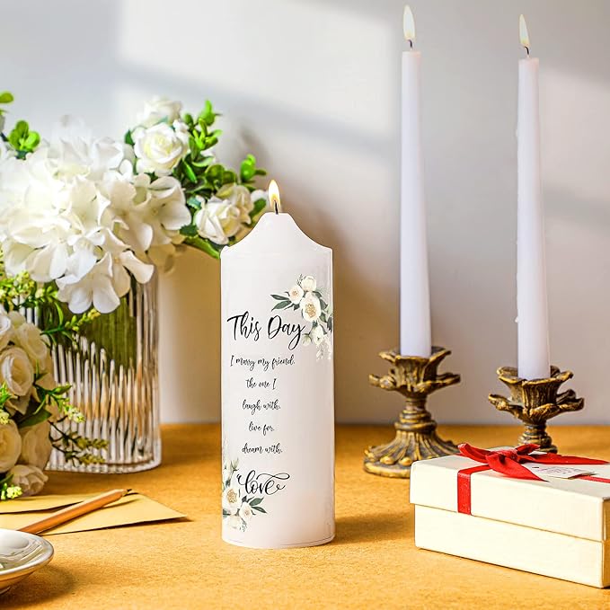 Frienda Unity Candles for Wedding Ceremony Set Wedding Unity Taper Candles - Image 4
