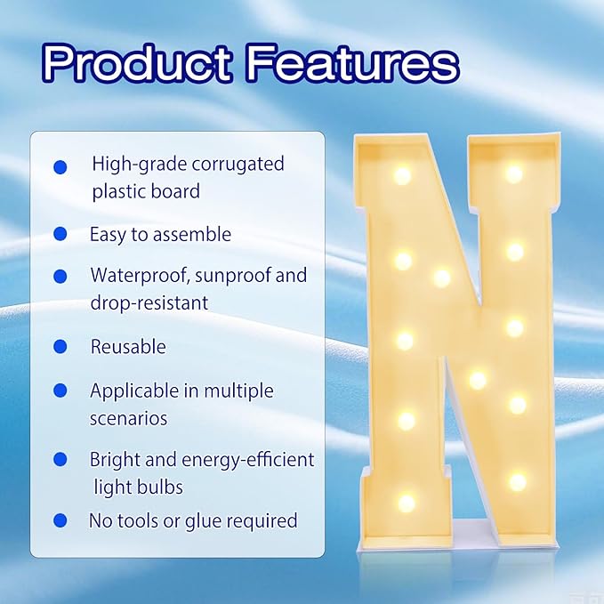 4FT Marquee Plastic Letters N - Image 2