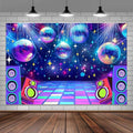 Disco Backdrop 7 x 5 ft Retro Glow Party 70s 80s 90s Theme Stage Dance by MERCHR