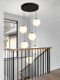 H 87in Globe Pendant Light 6-Lights Modern Hanging Chandelier by ShialLighting