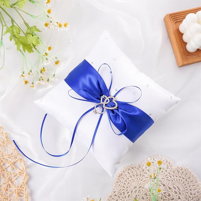 QIRMIZI Ring Pillow, Pearls Ring Cushion, Ring Bearer, Ring Holder - Image 5