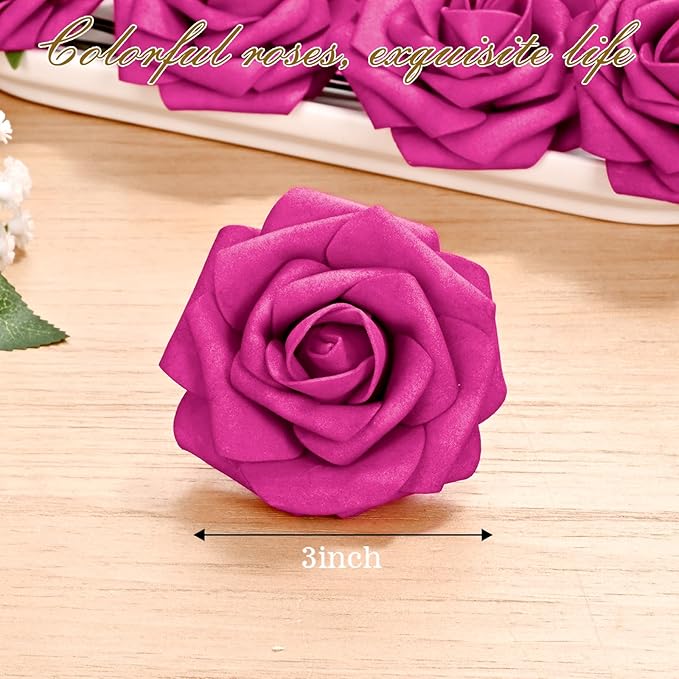 BLEUM CADE 16Pcs Artificial Flowers Fake Roses - Image 5