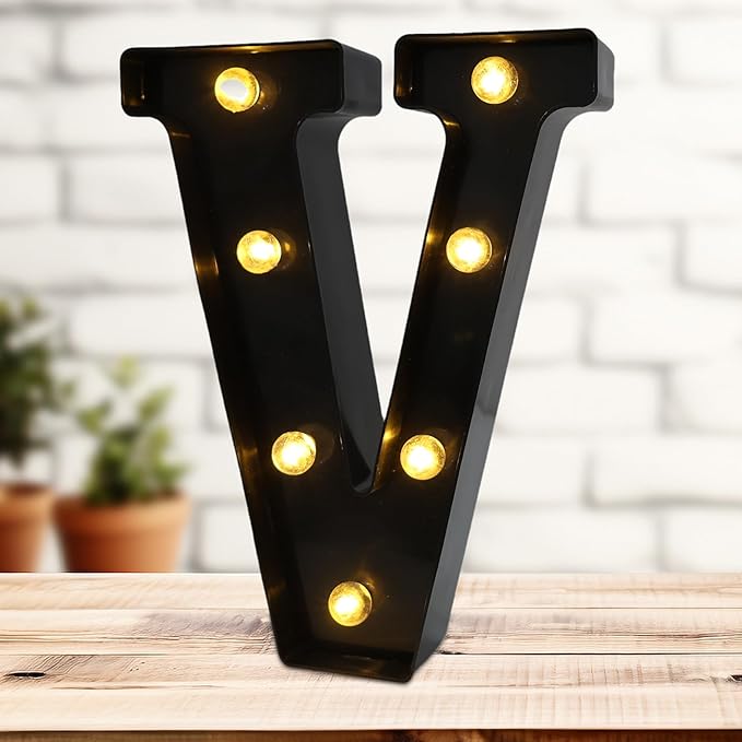 Led Marquee Letters, 8.58 Inch Black Light Up Letters, Small Led Letter Lights by DyingSwan