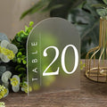 UNIQOOO 20 Pcs Acrylic 5x7 Frosted Arch Table Sign by UNIQOOO