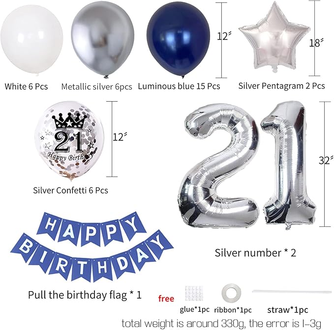 21st Birthday Decorations for Men - Image 2