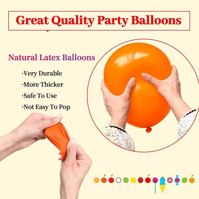 110pcs Orange Balloon 12 inch - Image 4