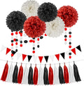 White Red Black Party Decorations by HongTongTong