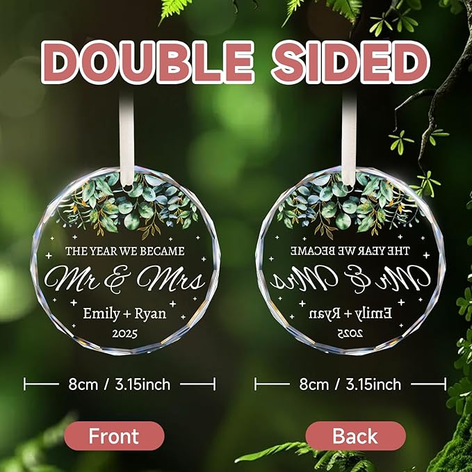 First Christmas Married Ornament 2025 - Image 2