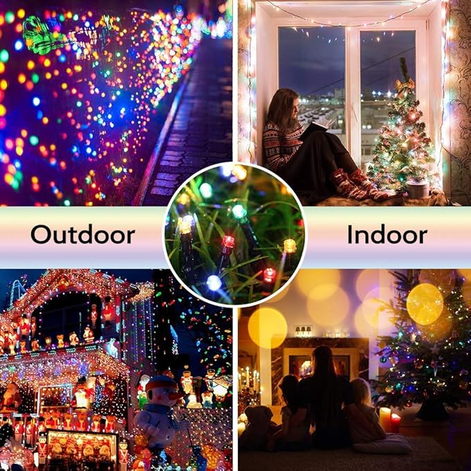 Toodour Solar Christmas Lights, 121ft 350 LED 8 Modes Outdoor Christmas String - Image 5