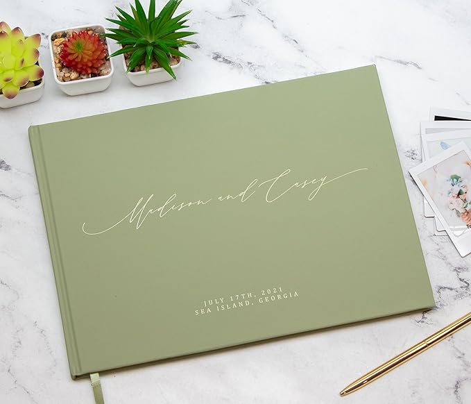MUUJEE Personalized Guestbook in Sage - Image 7