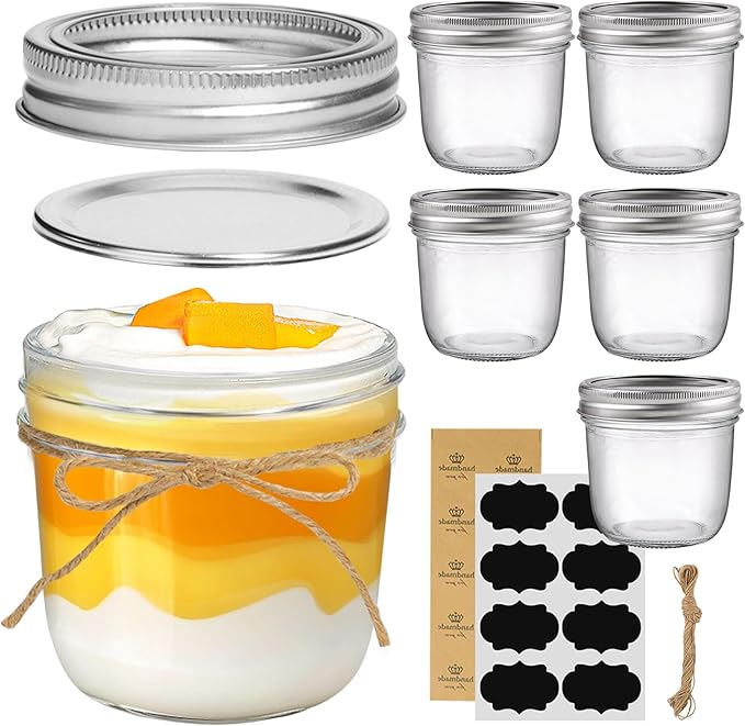 ComSaf Wide Mouth 8 oz Mason Jars - Image 9