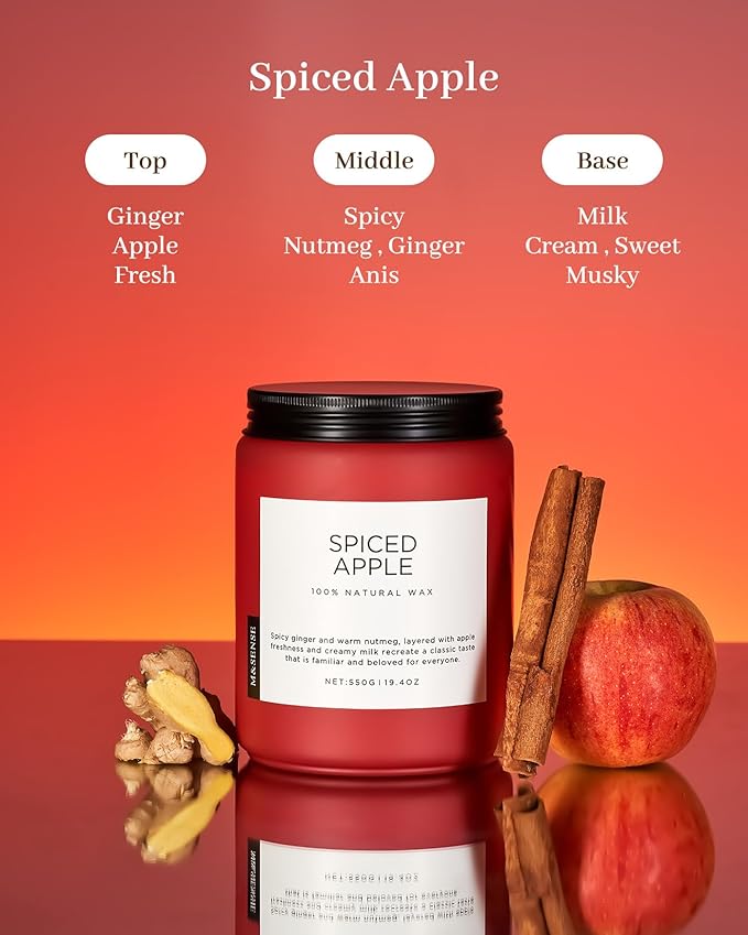 M&SENSE Spiced Apple Scented Candles - Image 2