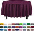 Party Solids Pack Of 12 Premium Plastic Tablecloth 84 Inch Round Table Cover by Exquisite