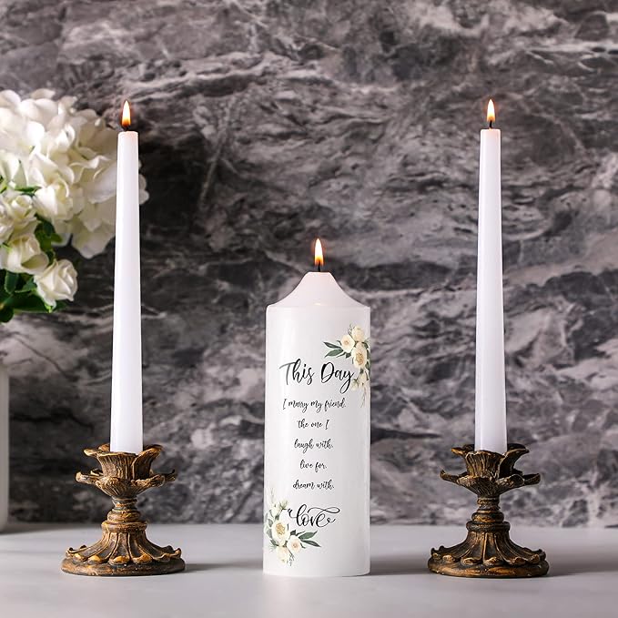 Frienda Unity Candles for Wedding Ceremony Set Wedding Unity Taper Candles - Image 7