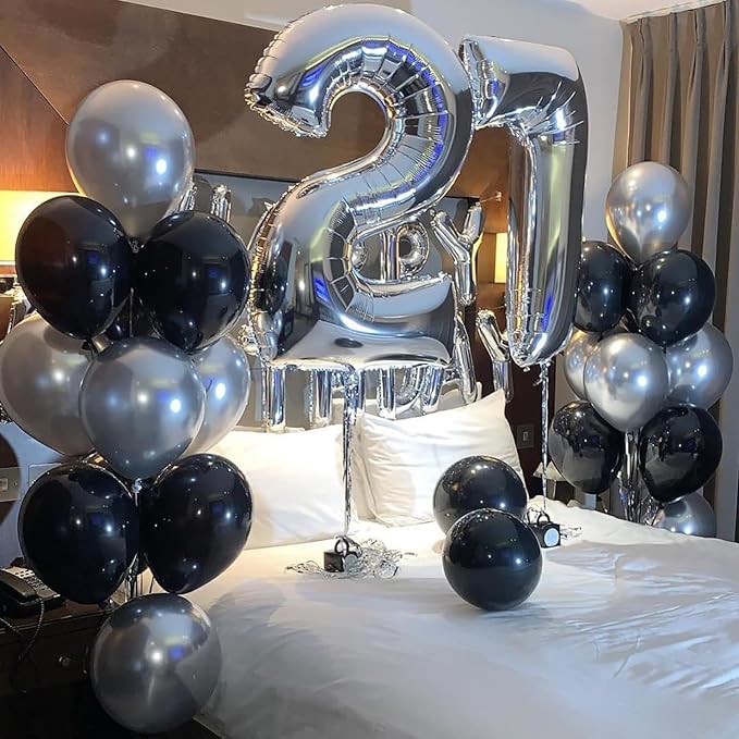 Black and Silver Balloons - Image 3