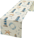 Blue Beach Table Runner, Tropical Ocean Coast Table Runner, Seashell Seasonal by ICMOLYYENLO