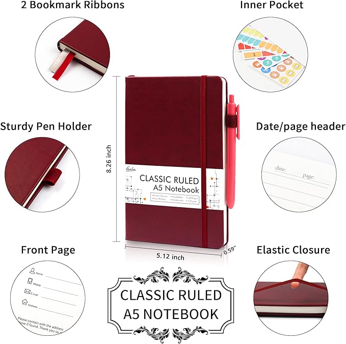 feela 5 Pack Journal Notebook Bulk - Image 2