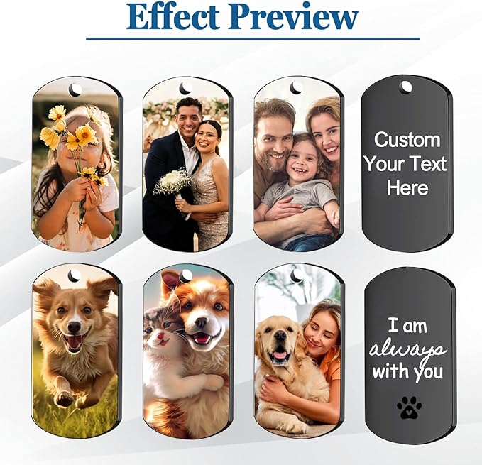 Custom Keychain with Picture, Personalized Keychain with Engraved Photo/Text - Image 5