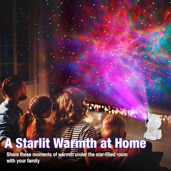 Astronaut Galaxy Projector Night Light – White Astronaut Holding Star, Star - Image 5