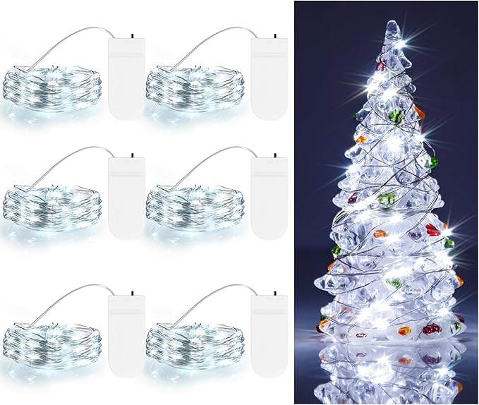TingMiao Cool White Fairy String Lights Battery Operated LED Starry Lights by TingMiao