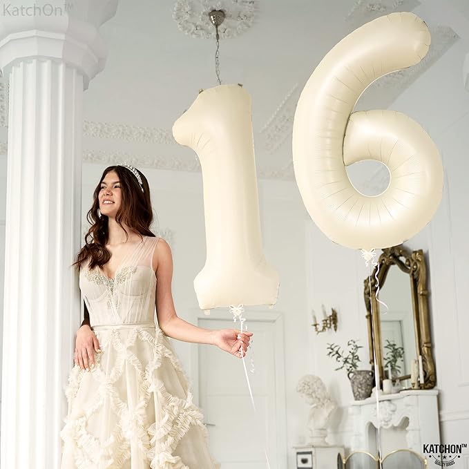 KatchOn, Cream 16 Balloon Numbers - Image 5