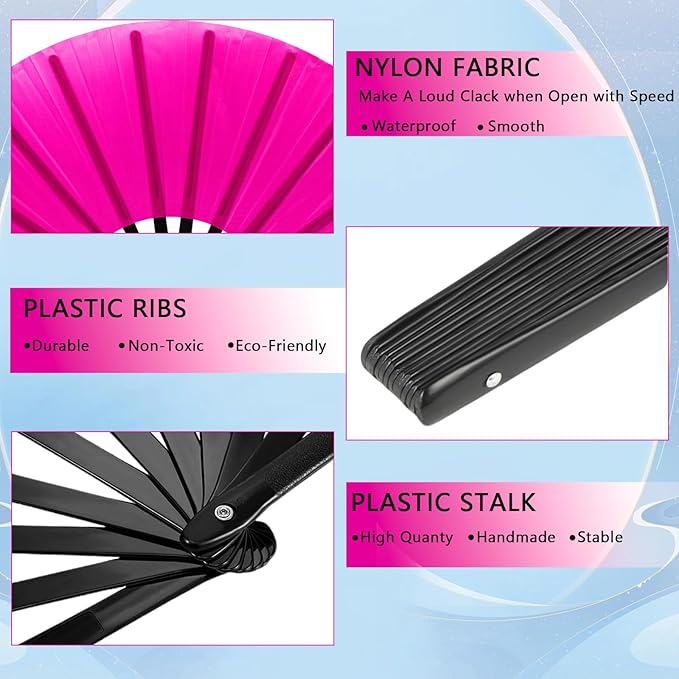 13inch Large Rave Fan Popping Clacking Fans - Image 4