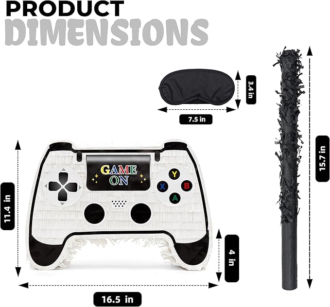 White Game Controller Pinatas Bundle - Image 2