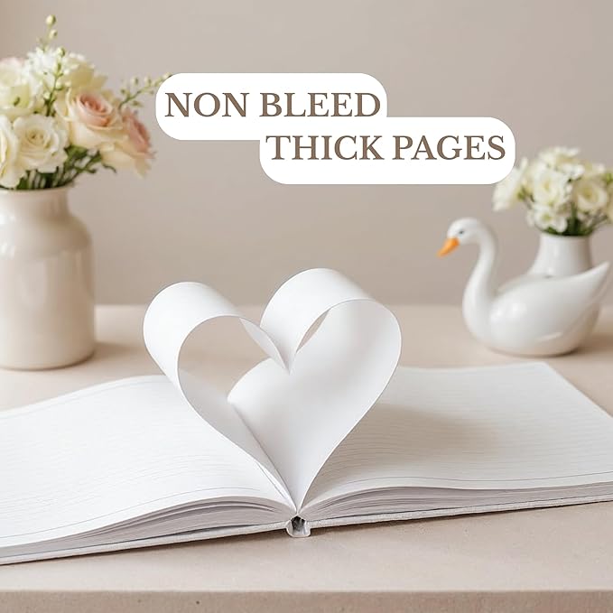 Wedding Guest Book for Guests to Sign, Elegant Wedding Guestbook Ideas - Image 4