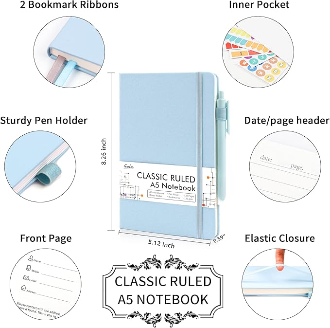 feela 24 Pack Journal Notebook for Work, Business Notebook Bulk Hardcover Lined - Image 2