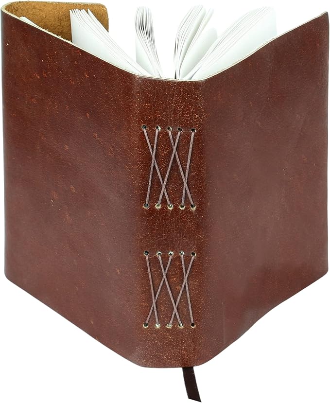 Handmade Leather Journal | Writing Diary | Bound Daily Notepad - Image 6