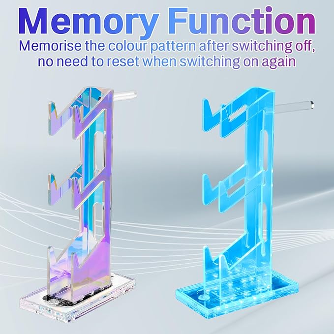 Game Controller Holder with Light Colorful Acrylic Headphones Stand with 3 - Image 4