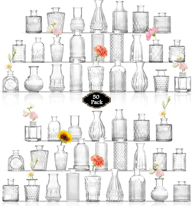 Bud Vases in Bulk 50, Glass Vases by ROLLSCERAY