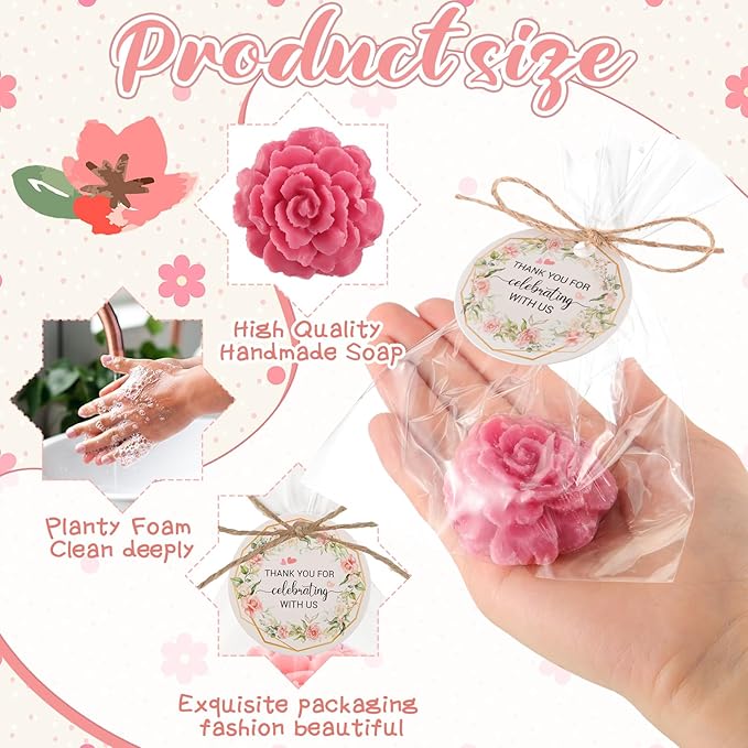 Demissle 20 Set Flower Mini Soaps - Image 3