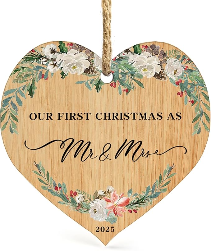 2025 First Christmas Married Ornament, First Year as Mr and Mrs Christmas by SIABERTERL