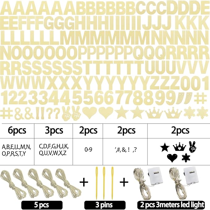 167Pcs DIY Glitter Customizable Banner Kit Custom Banners DIY Happy Birthday - Image 3